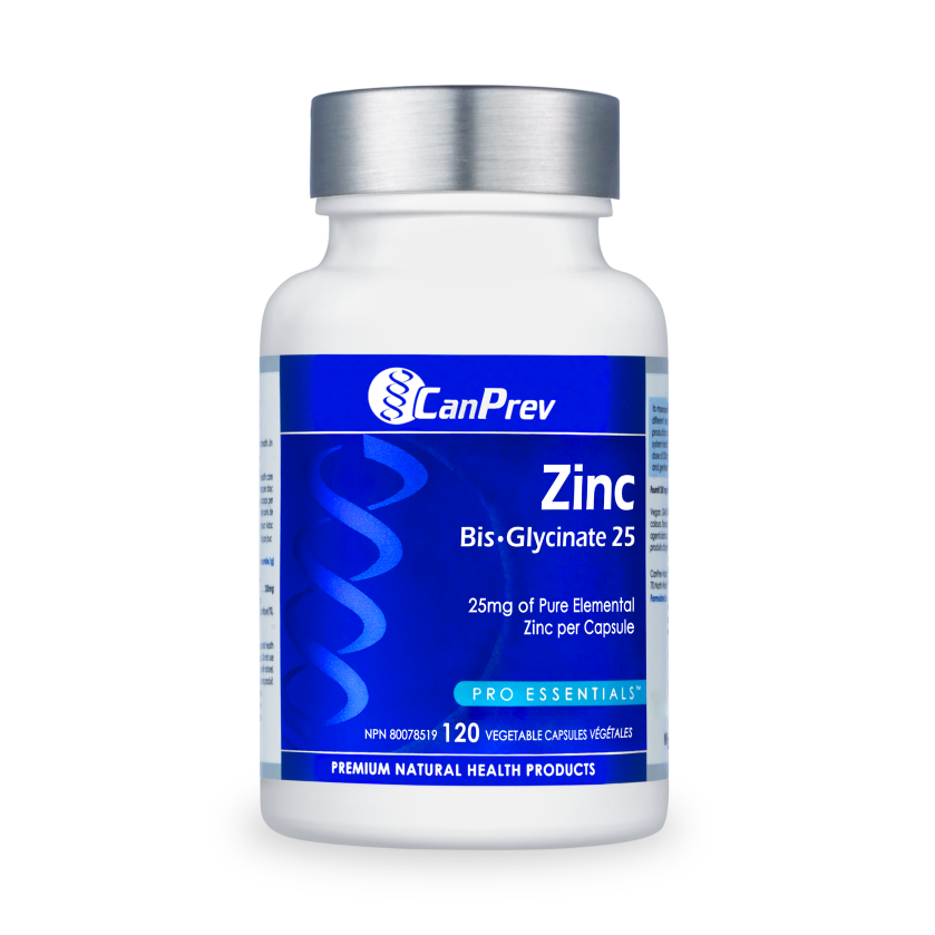 Canprev Zinc Bisglycinate 25, Pro Essentials Vegetarian Capsules
