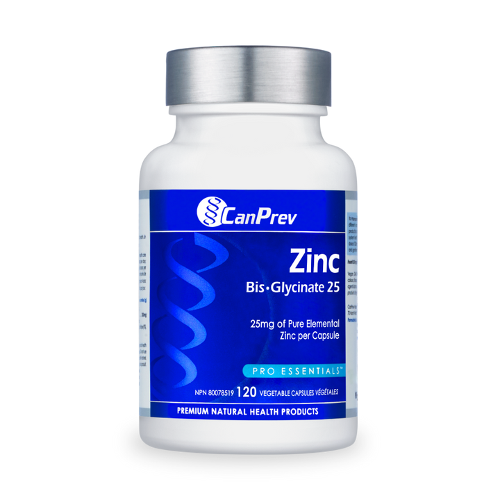 Canprev Zinc Bisglycinate 25, Pro Essentials Vegetarian Capsules