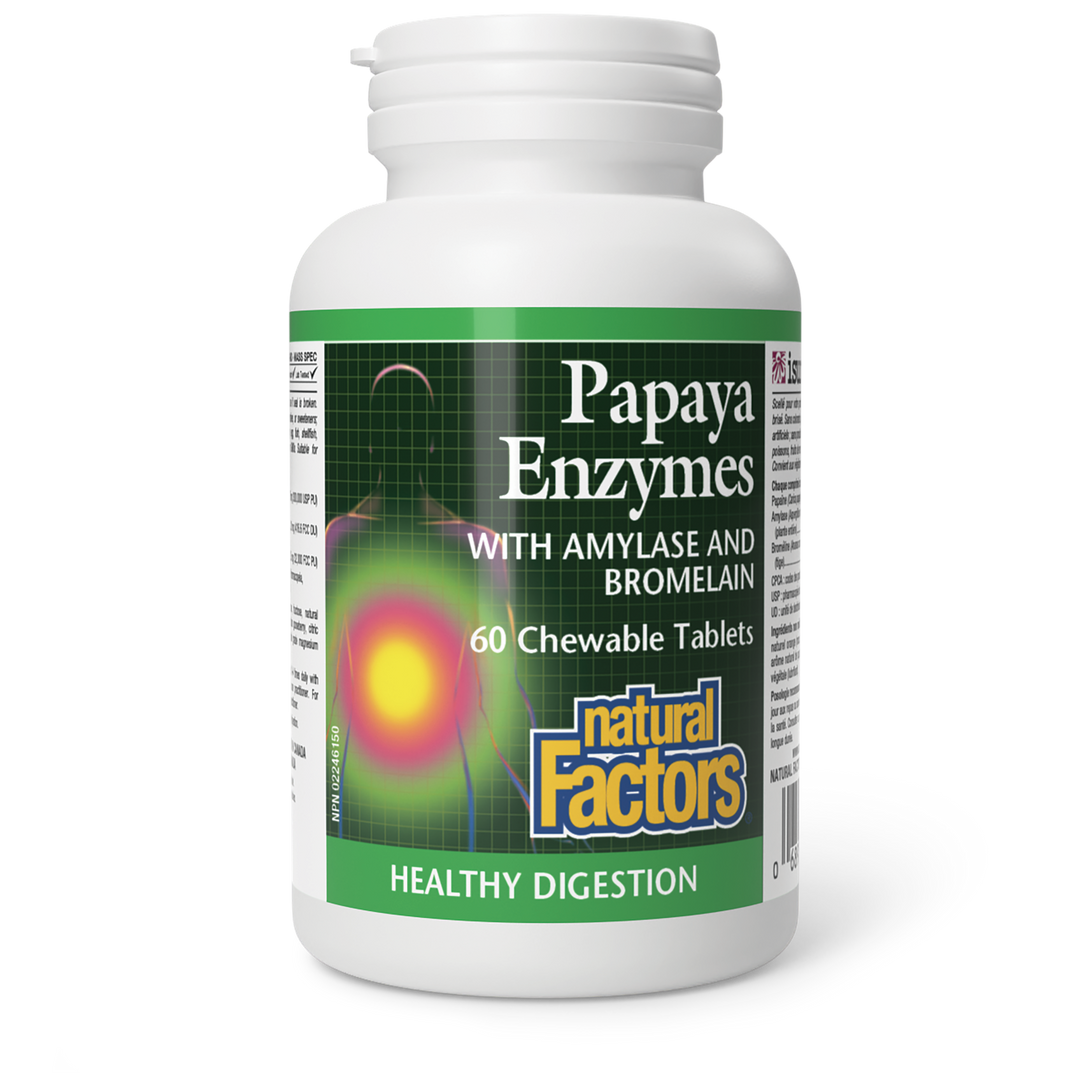 Natural Factors Papaya Enzymes with Amylase & Bromelain Chewable Tablets