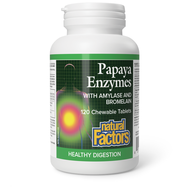 Natural Factors Papaya Enzymes with Amylase & Bromelain Chewable Tablets