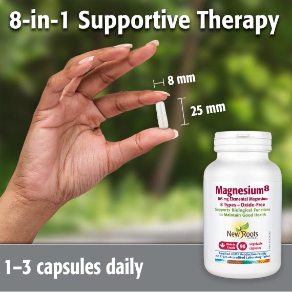 New Roots Magnesium⁸ 105 mg, Elemental Magnesium