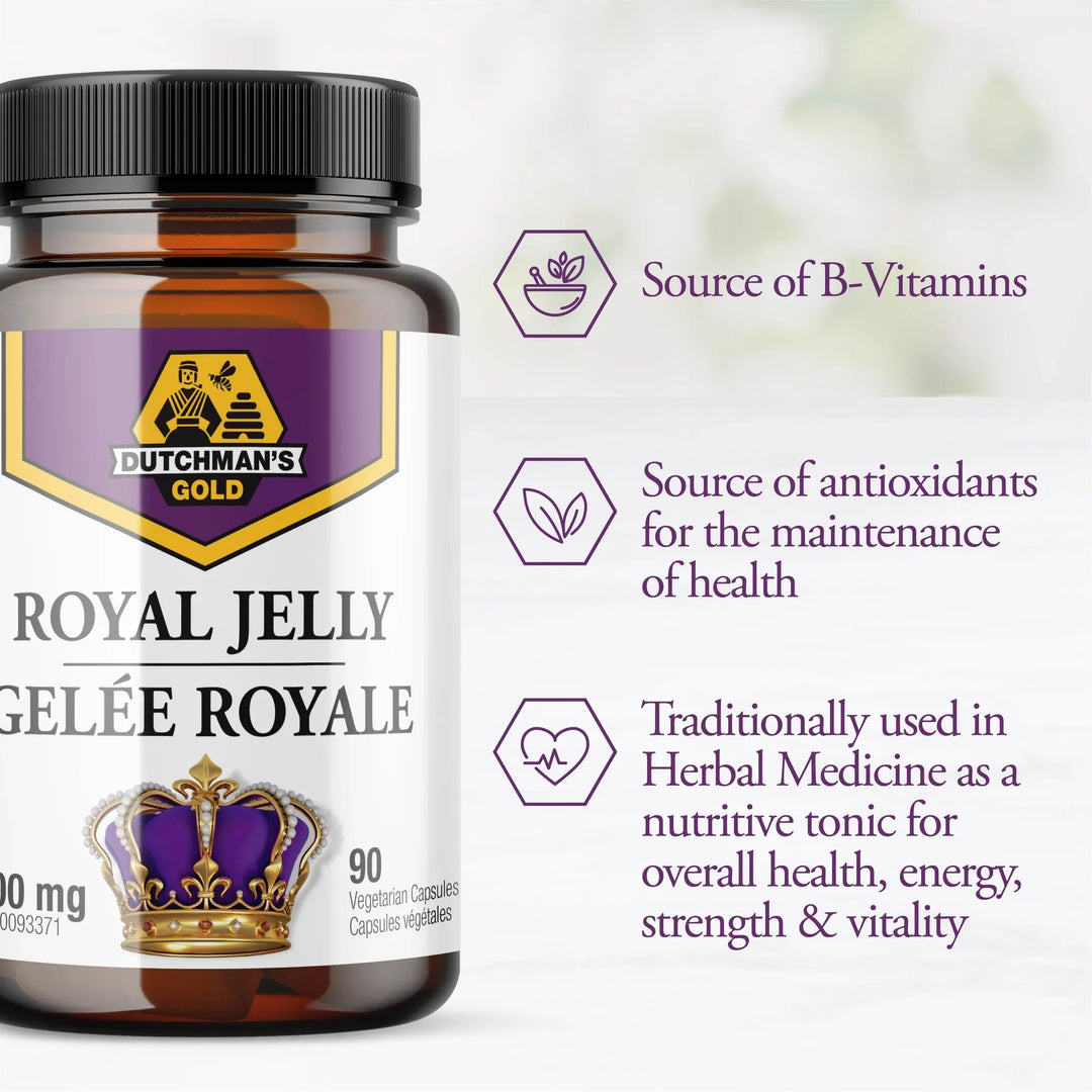 Dutchman's Gold Royal Jelly 1000 mg Vegetarian Capsules