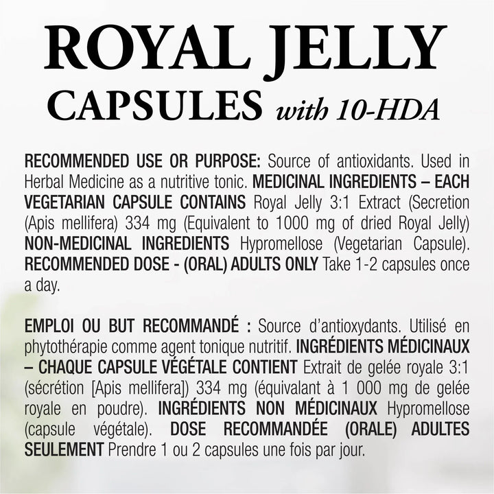 Dutchman's Gold Royal Jelly 1000 mg Vegetarian Capsules