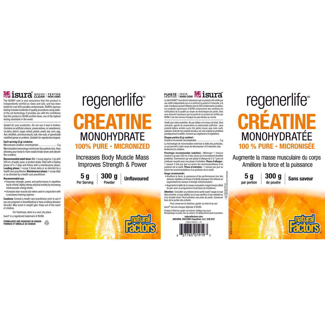 RegenerLife Creatine Monohydrate 5g