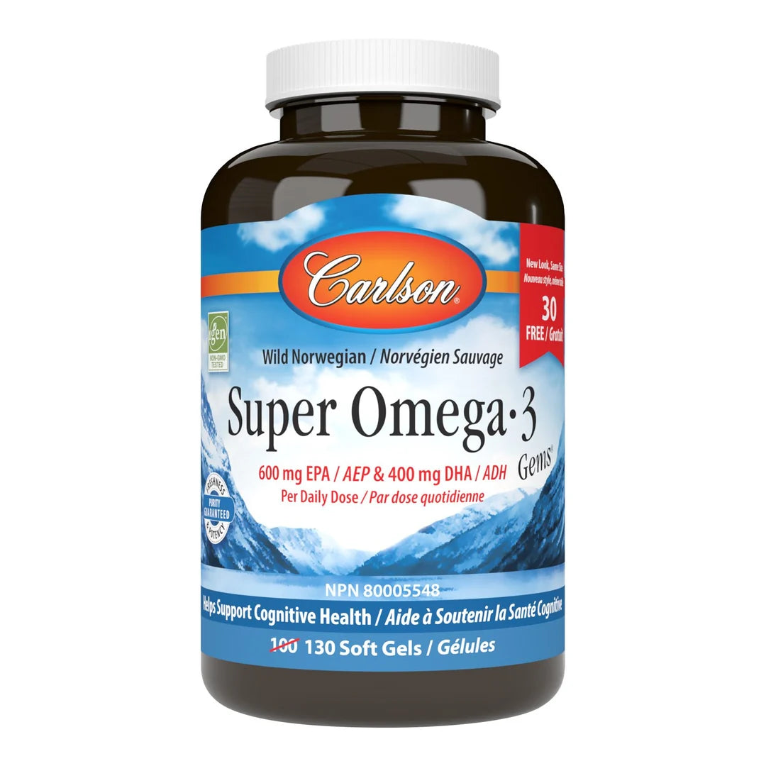 Carlson® Super Omega-3 Gems® fish oil, 130 softgels