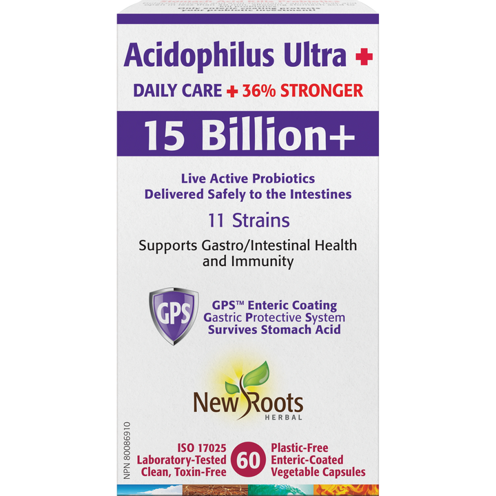 New Roots Acidophilus Ultra + | 15 Billion CFU Enhanced Support
