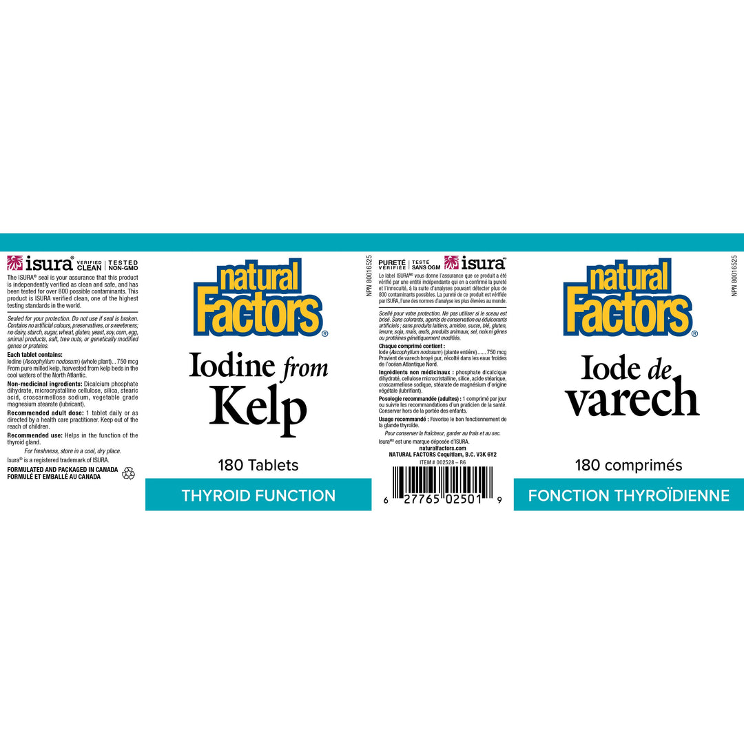 Iodine from Kelp 750 mcg Tablets