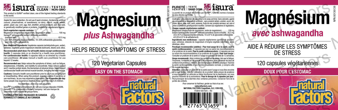 Natural Factors Magnesium with Ashwagandha