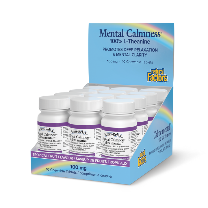Natural Factors Stress-Relax® Mental Calmness® | 100 mg Chewable Tablets