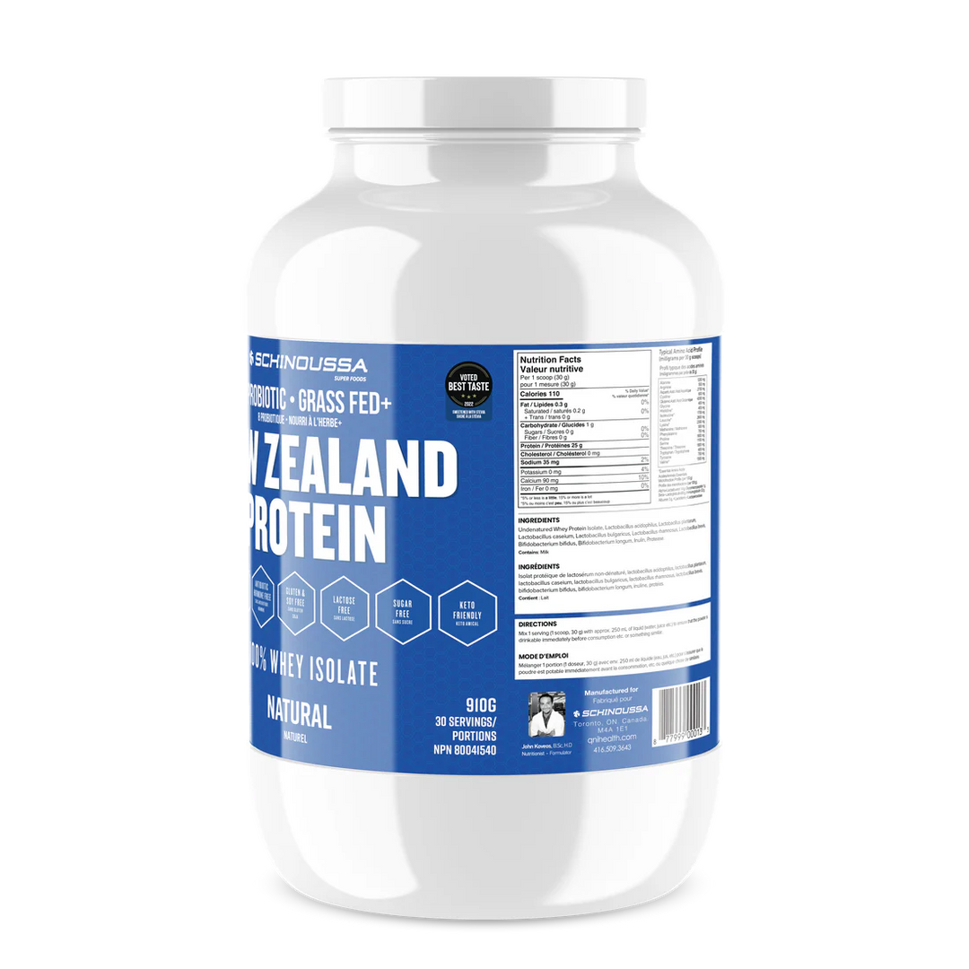 Probiotic Grass Fed New Zealand Whey Protein Natural - 910 g