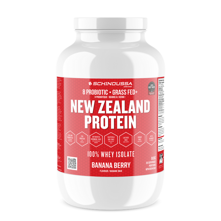 Probiotic Grass Fed New Zealand Whey Protein Banana Berry - 910 g