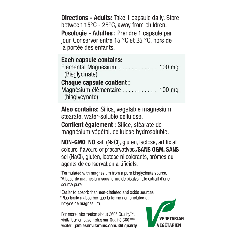 Jamieson 100% Pure Magnesium Bisglycinate