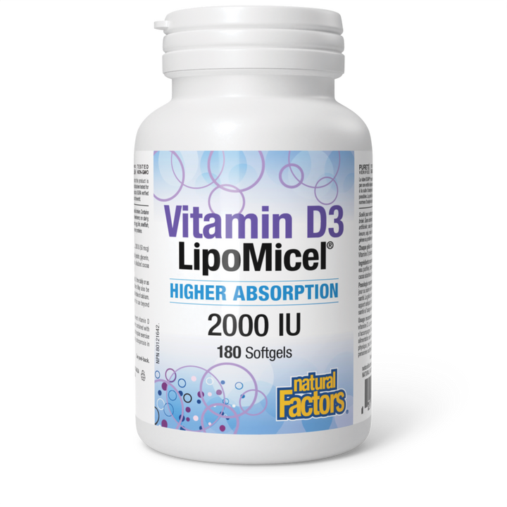 Natural Factors Vitamin D3 LipoMicel® 2000 IU