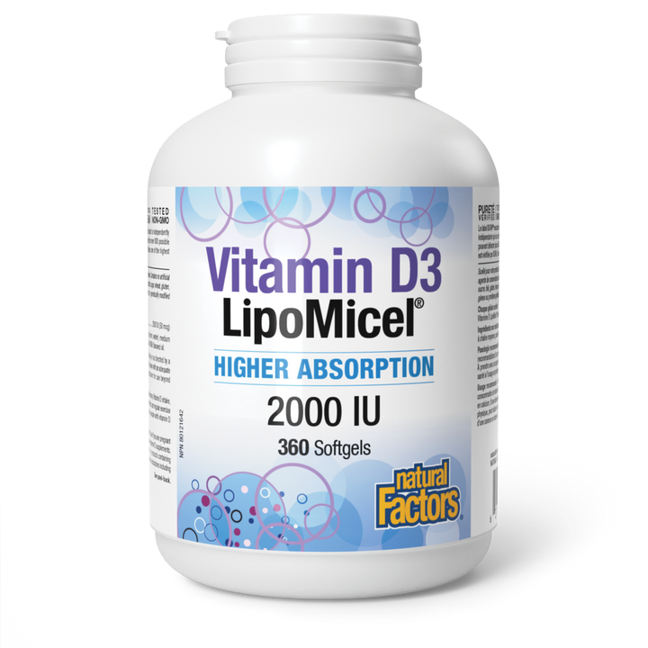 Natural Factors Vitamin D3 LipoMicel® 2000 IU