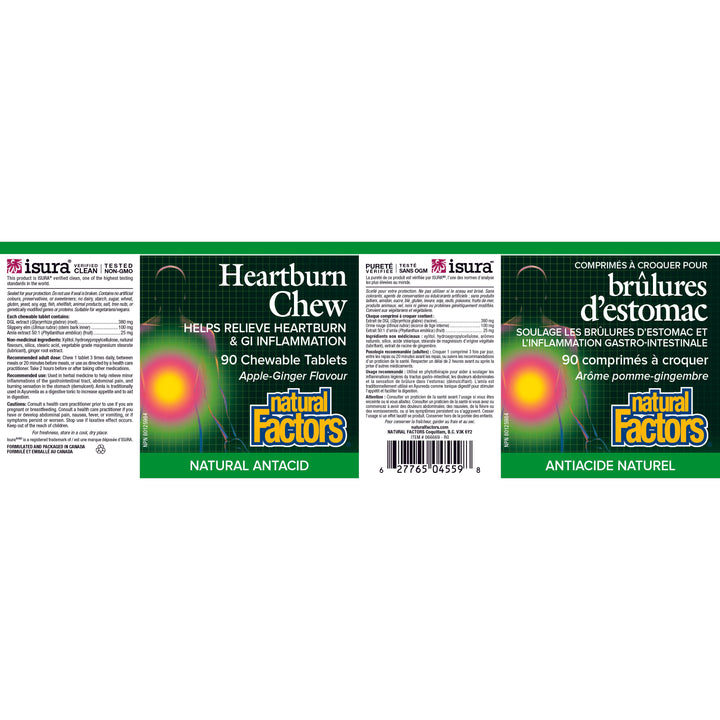 Natural Factors Heartburn Chew