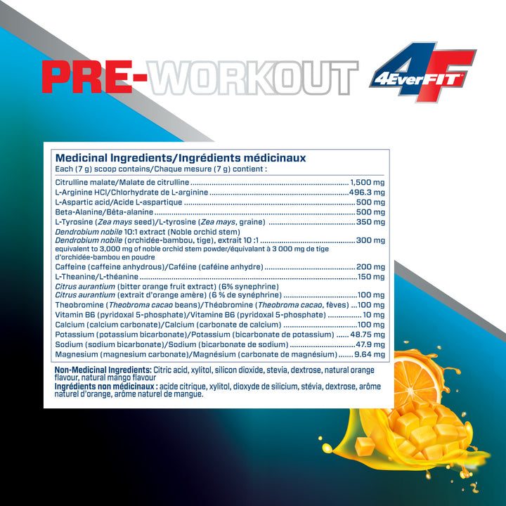 4EVERFIT® Pre-Workout Citrus Mango Blast