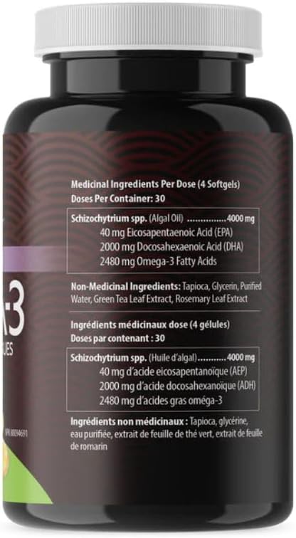 AquaOmega Omega-3 Plant Based 2000mg DHA