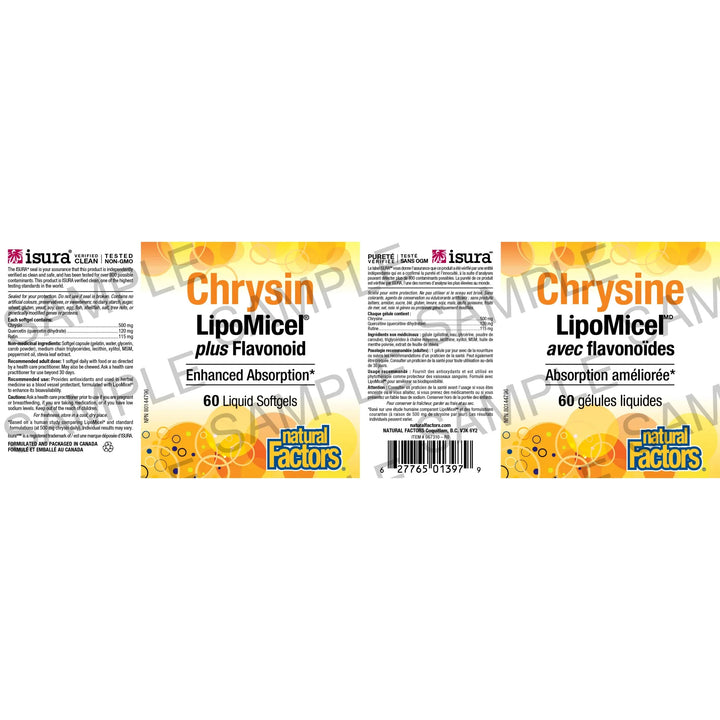 Natural Factors Chrysin LipoMicel® plus Flavonoid