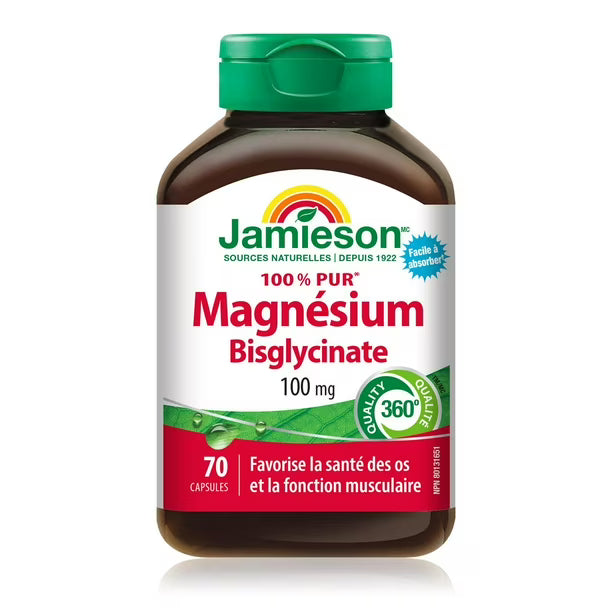 Jamieson 100% Pure Magnesium Bisglycinate 100mg