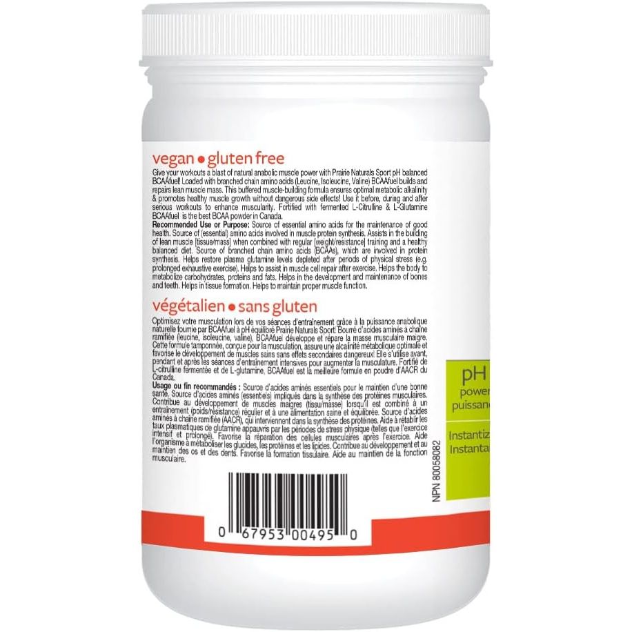 Prairie Naturals BCAA Fuel Alkaline Fruit Punch Flavour Powder