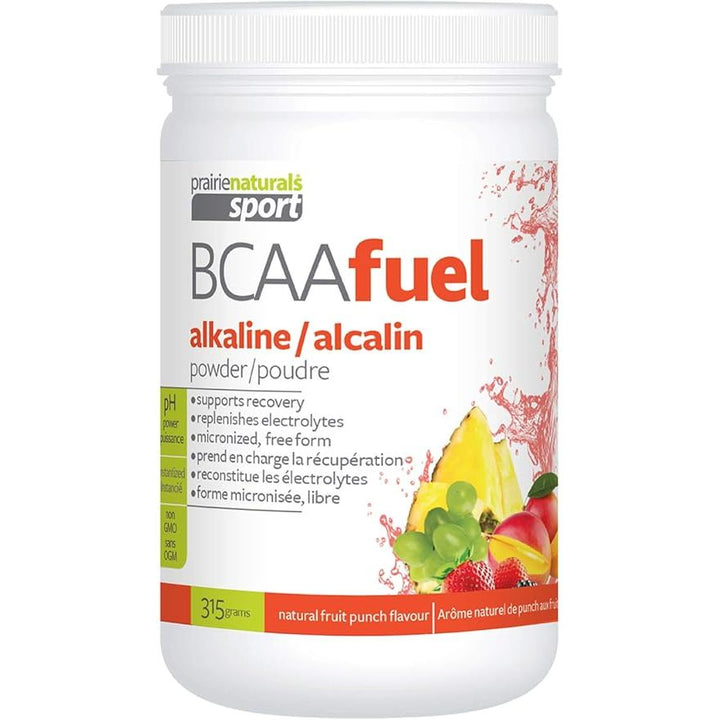 Prairie Naturals BCAA Fuel Alkaline Fruit Punch Flavour Powder