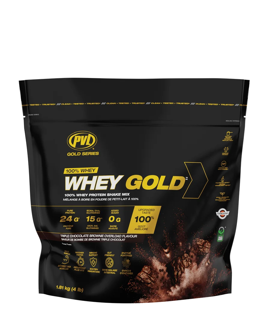 PVL Gold Series - 100%Whey Gold, Triple chocolate brownie overload 1.81 kg