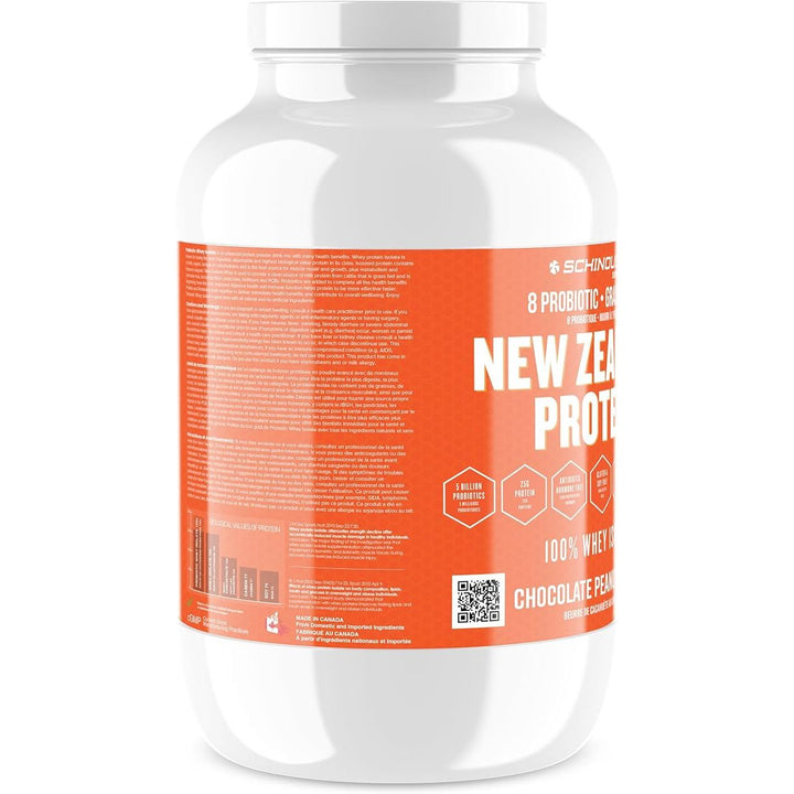 Schinoussa Probiotic Grass Fed New Zealand Whey Protein Chocolate Peanut Butter - 910 g