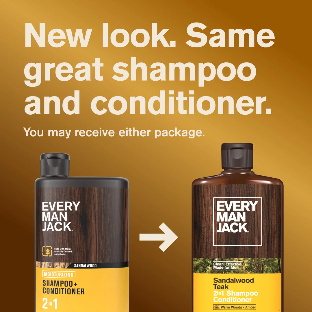 Every Man Jack - Sandalwood Teak 2-in-1 Shampoo + Conditioner