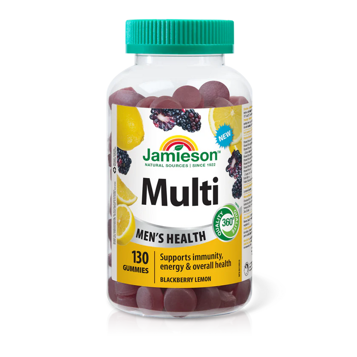 Jamieson Multi gummies for men blackberry lemon flavour