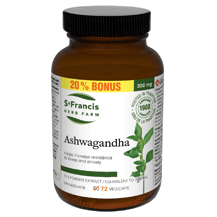 St. Francis Herb Farm Ashwagandha | High-Potency KSM-66® for Stress Relief
