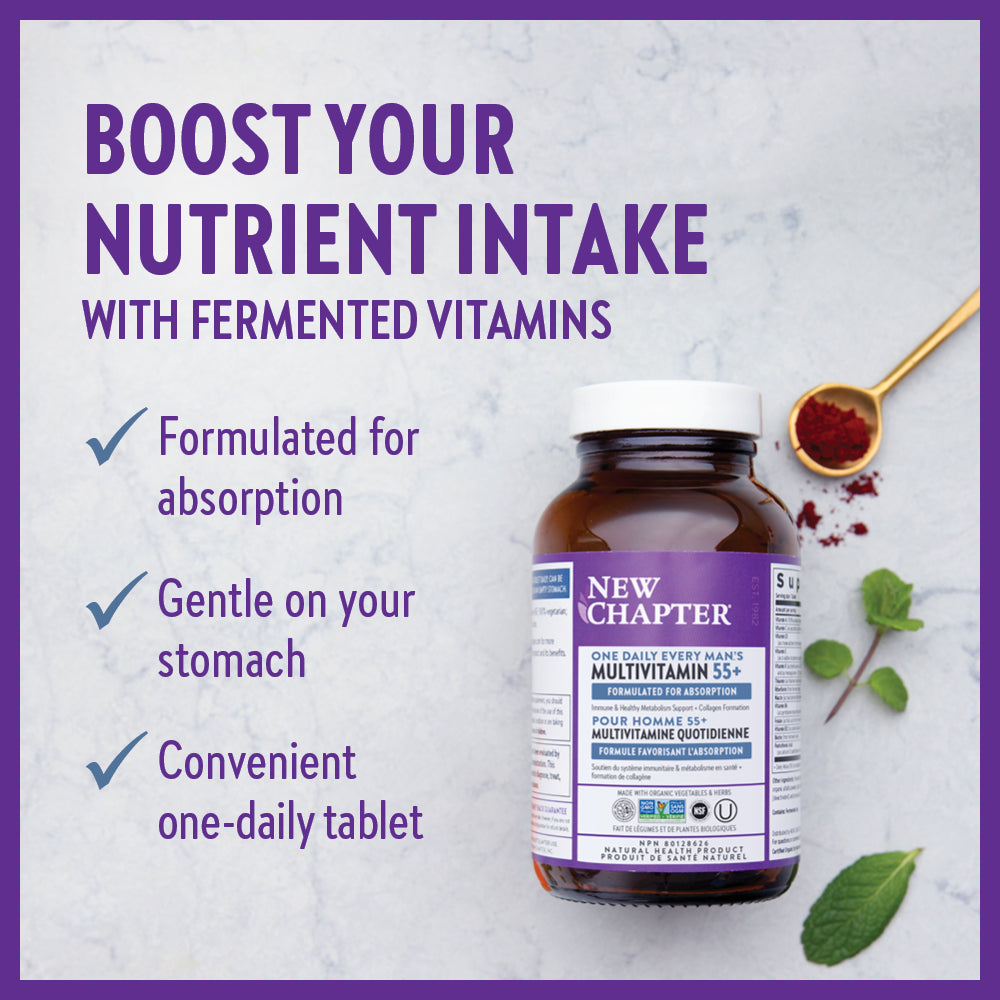 LIQUIDATION - New Chapter®  One Daily Every Men's Multivitamin 55+ - FINAL SALE/NO RETURNS***