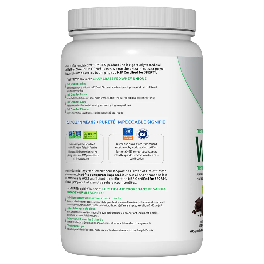 Garden of Life Sport Certified Grass Fed Whey Protein Chocolate - 690 g