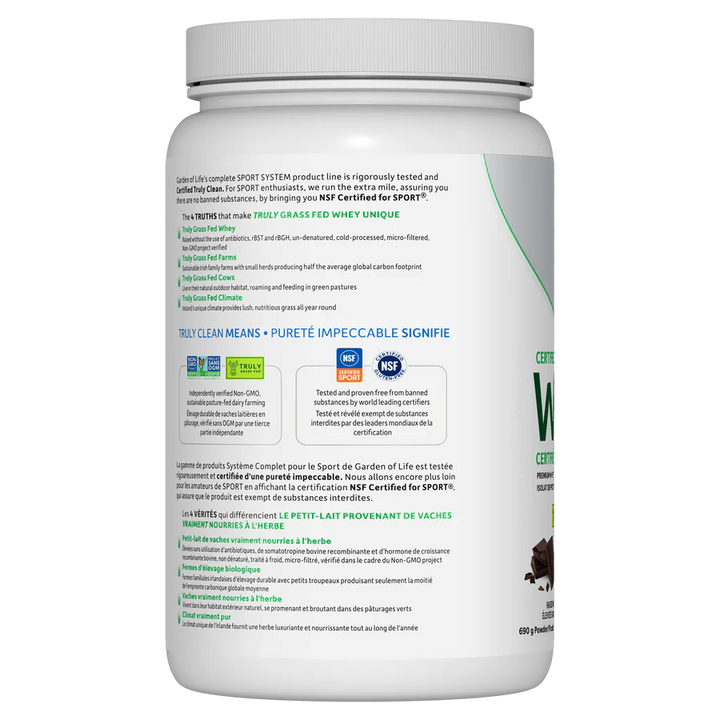 Garden of Life Sport Certified Grass Fed Whey Protein Chocolate - 690 g