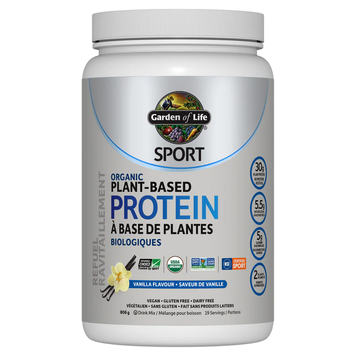 Garden of Life Sport Organic Plant-Based Protein, vanilla - 806 g