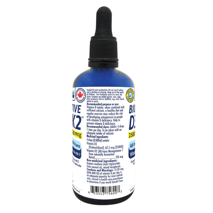 Naka Platinum D3+K2 2500 IU 120mcg Liquid