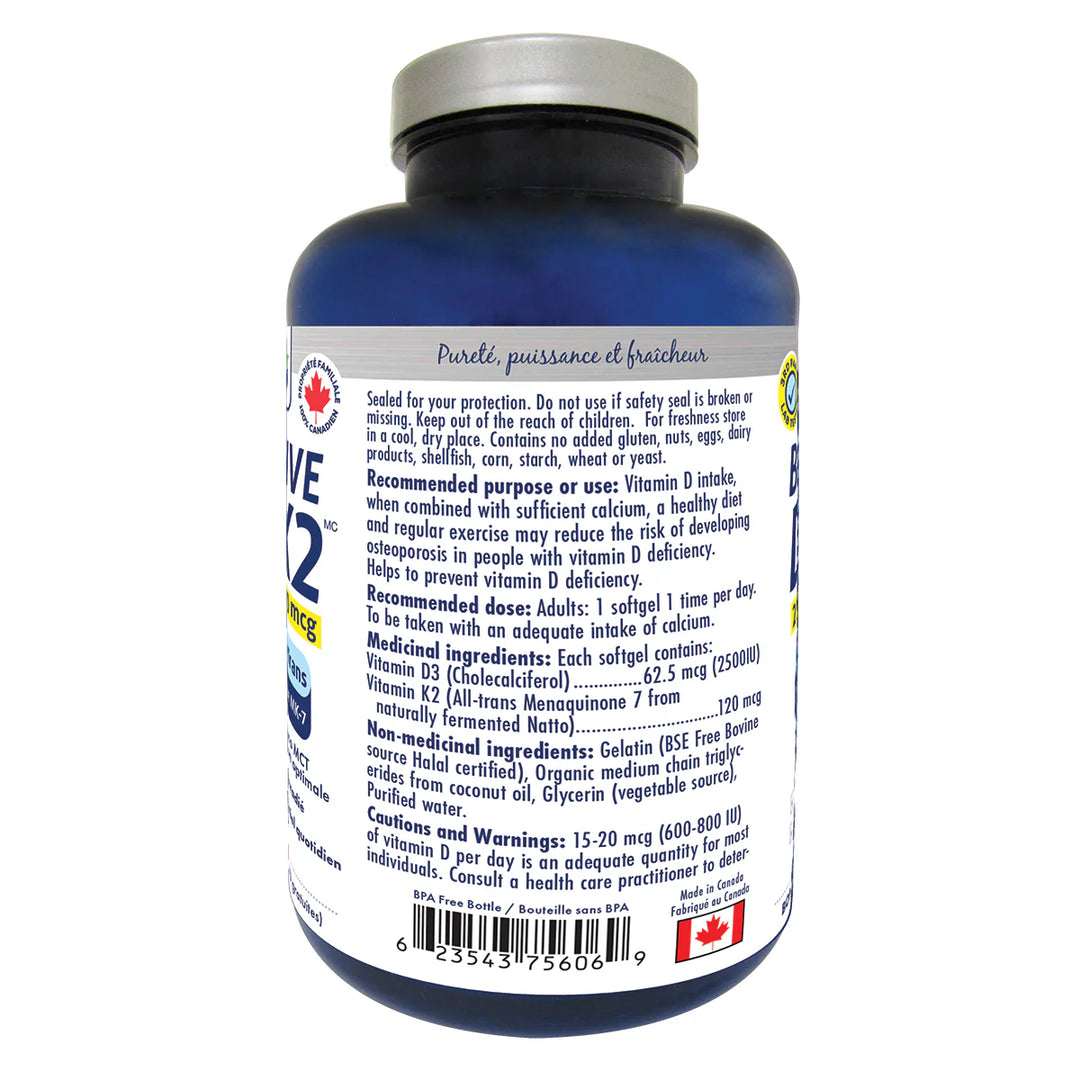 Naka Platinum BioActive D3+K2 in MCT Oil 2500IU Softgels