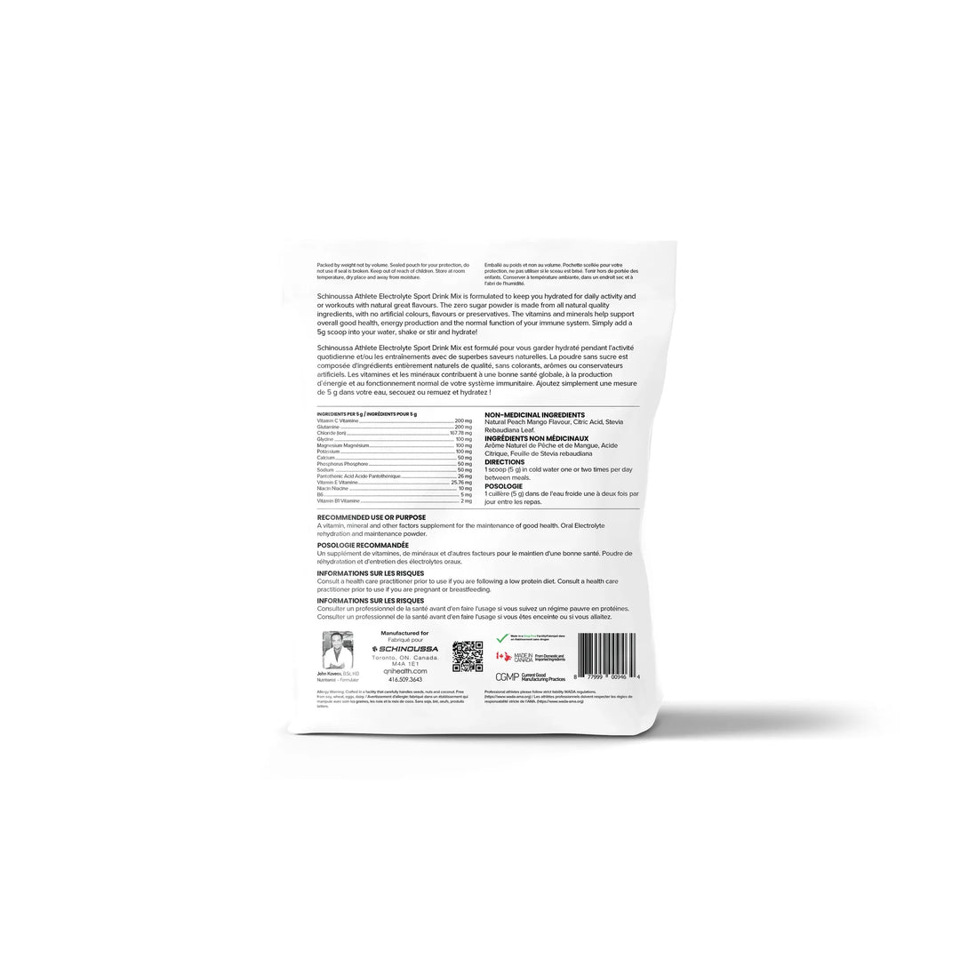 Schinoussa Superfoods E5 Electrolytes Peach Mango Flavour