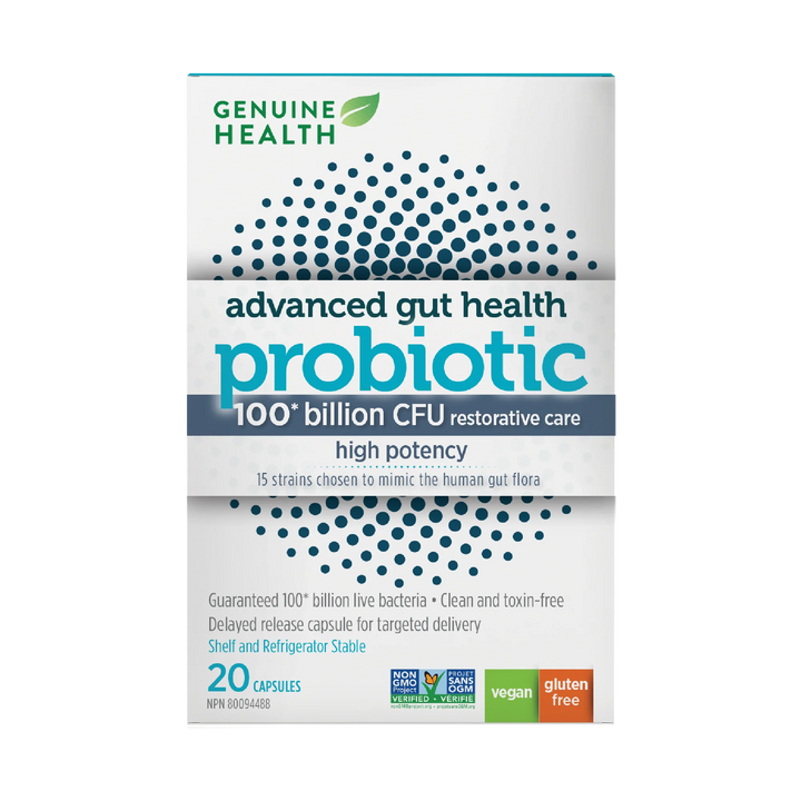 Genuine Health Advanced Gut Health Probiotic 100 Billion Restorative Care