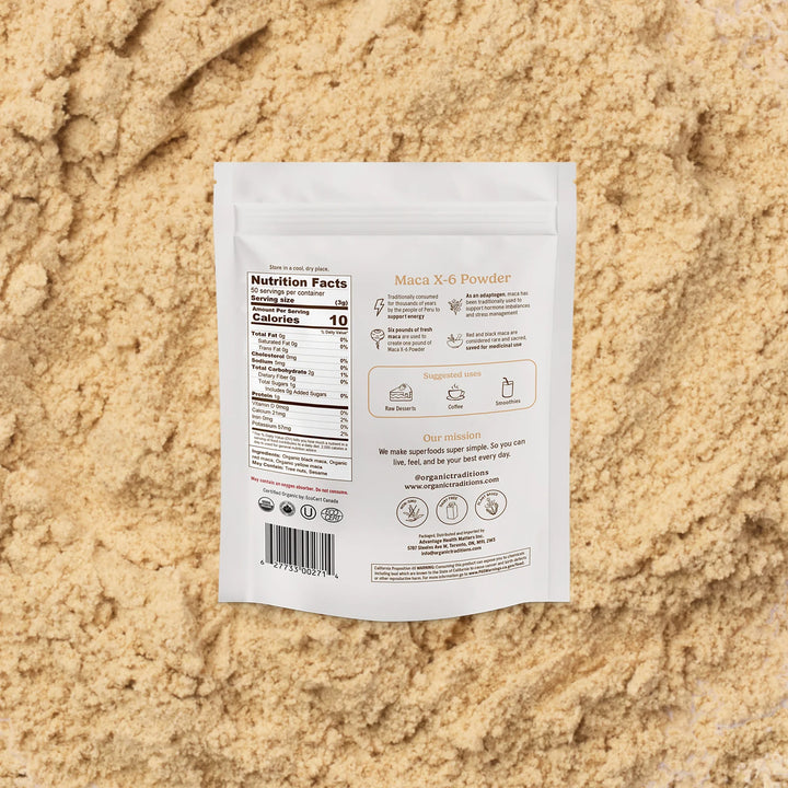 Organic Maca X-6 Black and Red Powder
