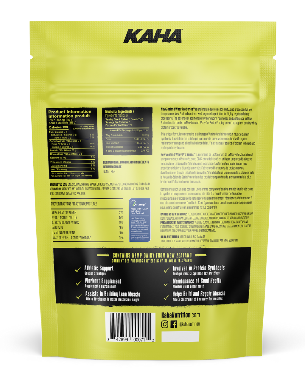 Kaha Kaha New Zealand Whey Isolate, Natural
