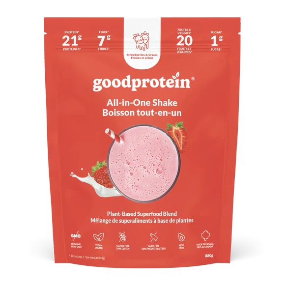 GoodProtein All-in-One Shake, Strawberries & Cream - 880 g