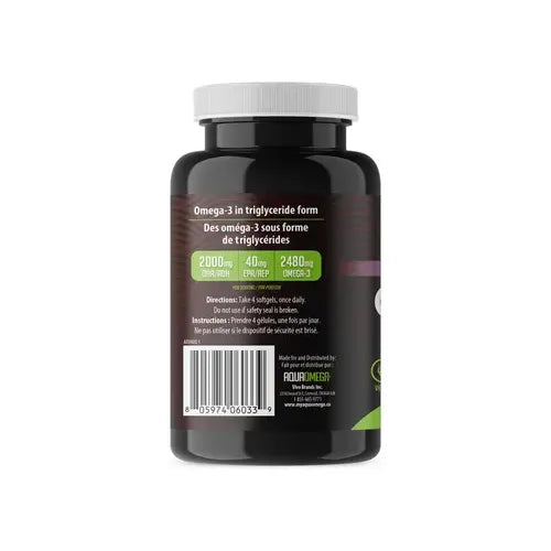 AquaOmega  Omega3 Plant Based DHA 2480mg