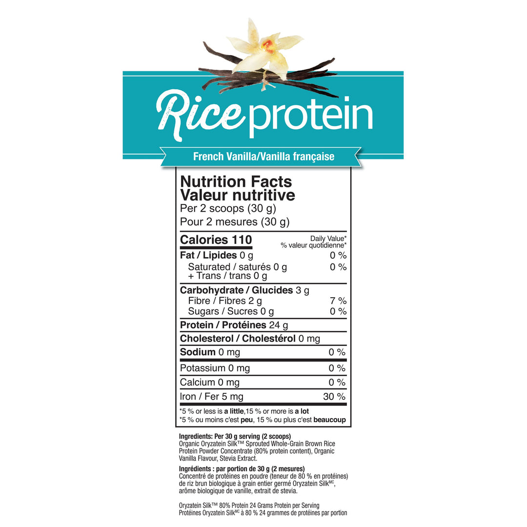 Prairie Naturals Organic Sprouted Brown Rice Protein, French Vanilla