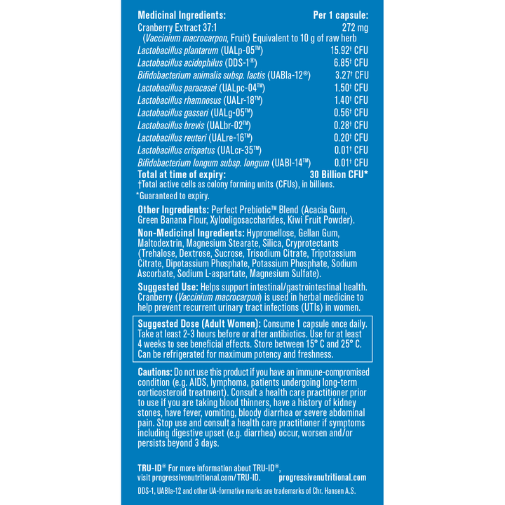 Progressive Perfect Probiotic Women's Support 30 Billion