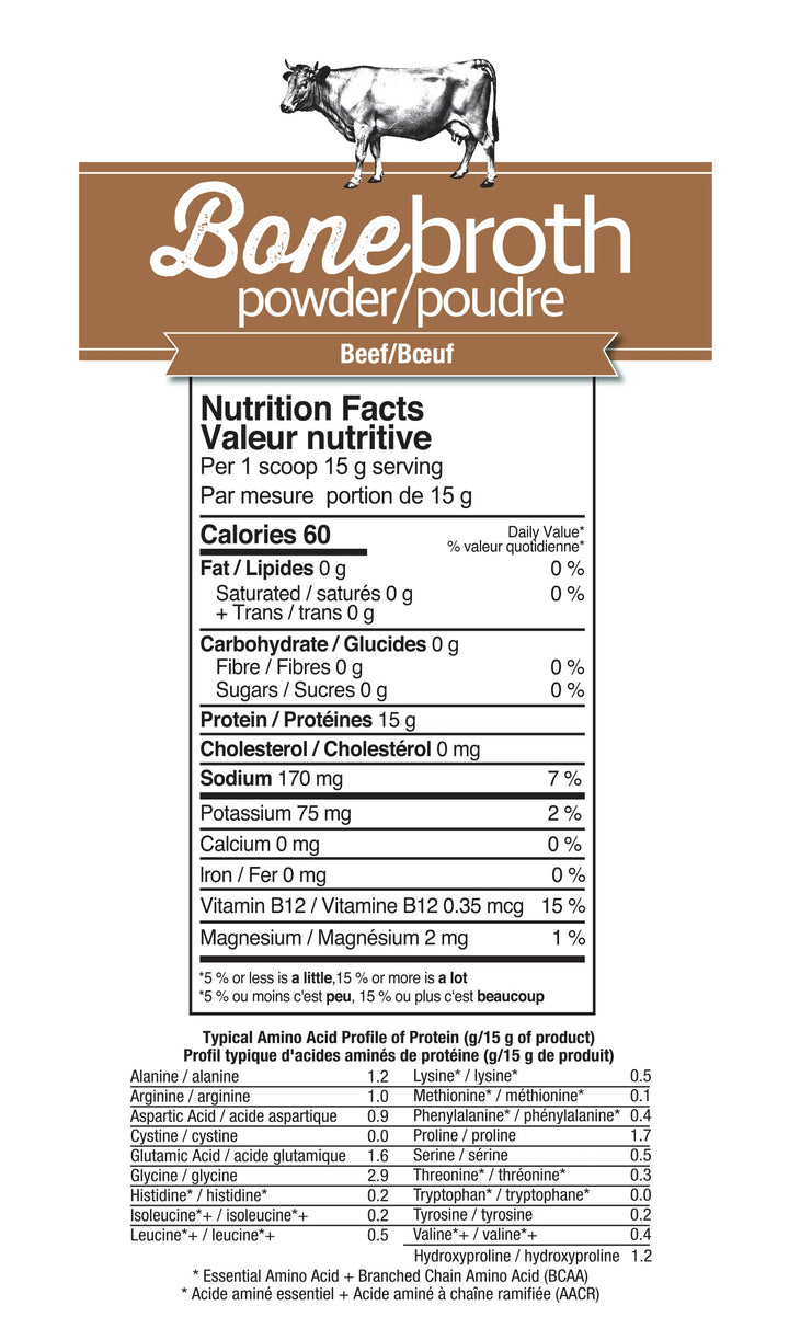 Prairie Naturals Bone Broth Powder Beef 300g
