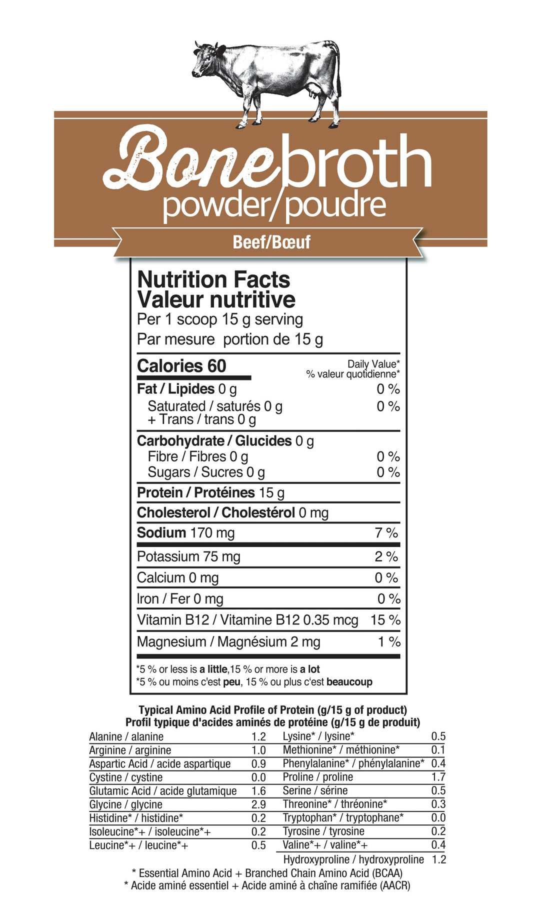 Prairie Naturals Bone Broth Powder Beef 150g