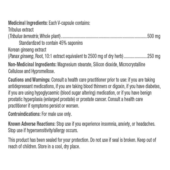 Prairie Naturals Trib Force 60 V-Capsules