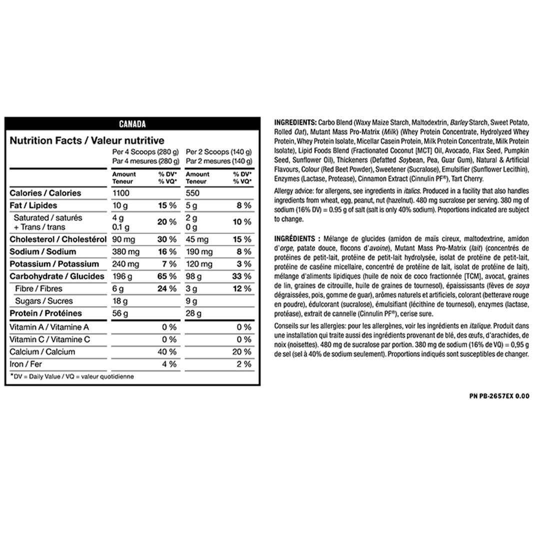 Mutant Mass Gainer, Cookies & Cream
