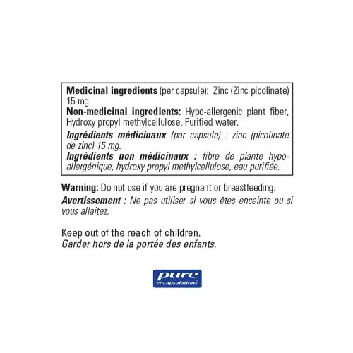 Pure Encapsulations  Zinc 15