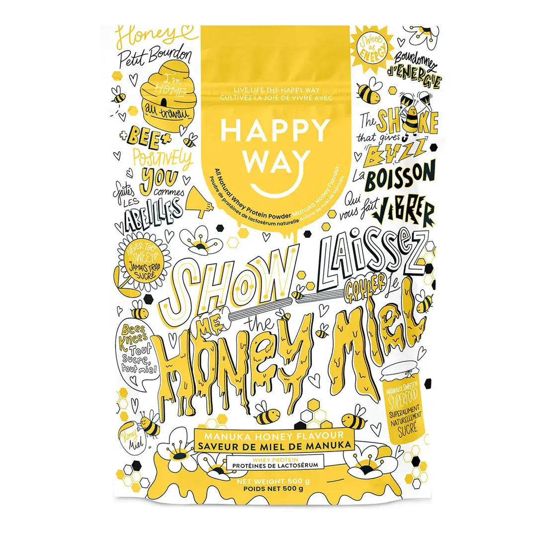 HAPPY WAY Manuka Honey Whey Protein Powder | 500 g